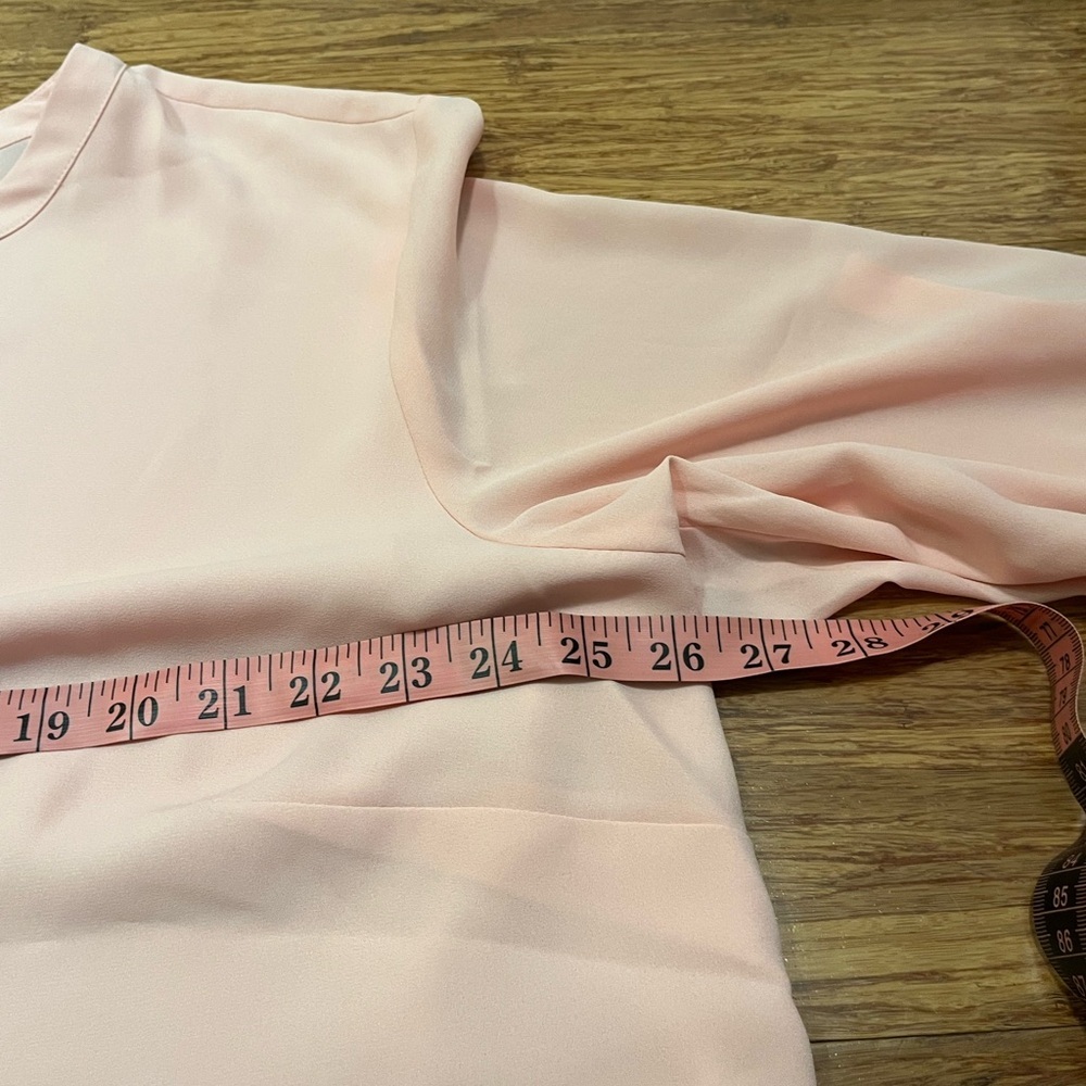 NWT! J. Jill Dusty Pink Roll Tab Sleeve V-Neck Asymmetrical Hem Tunic. Size 3X - Picture 10 of 13